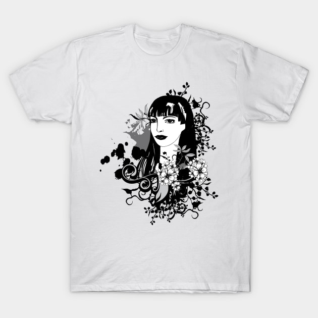 Gothic Girl T-Shirt by positivedesigners